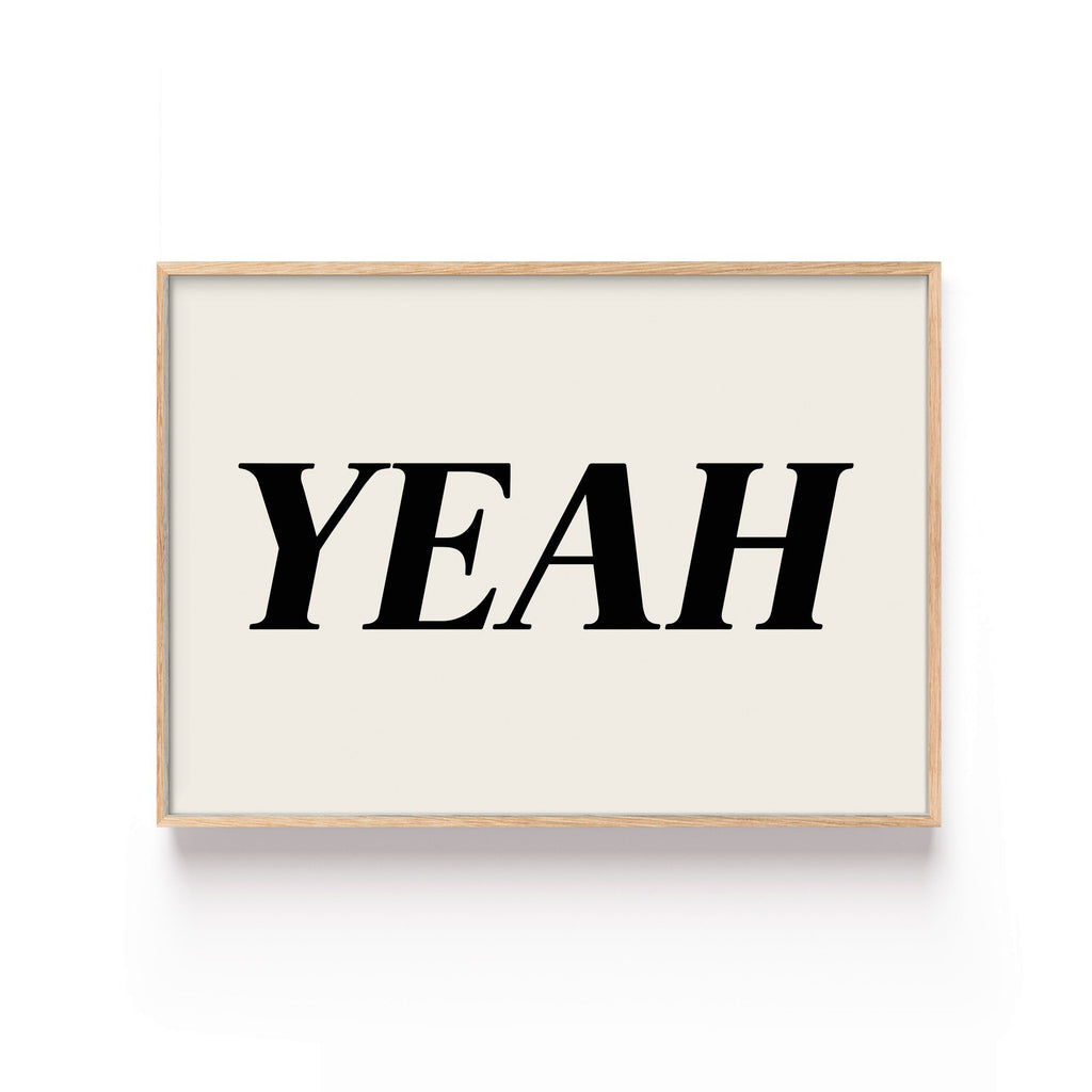 Yeah – cuadro decorativo con marco natural | Studio MagArt