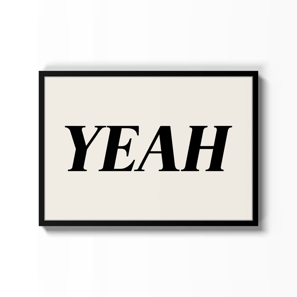 Yeah – cuadro decorativo con marco negro | Studio MagArt