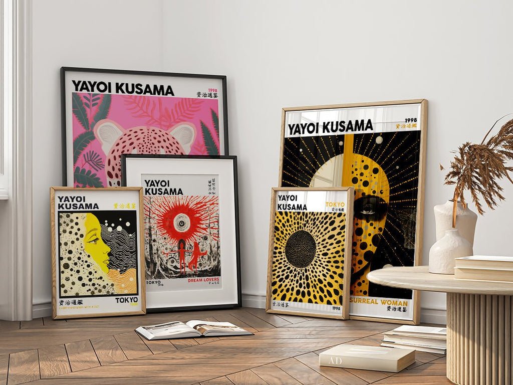 Yellow Dots Yayoi Kusama cuadro decorativo para sala moderna | arte para hogar | Studio MagArt