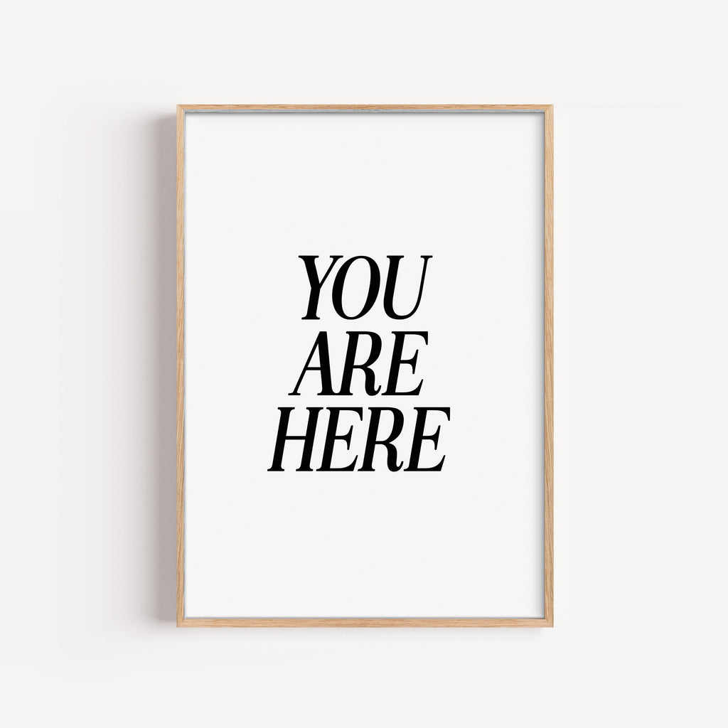 You Are Here – cuadro decorativo con marco natural | Studio MagArt
