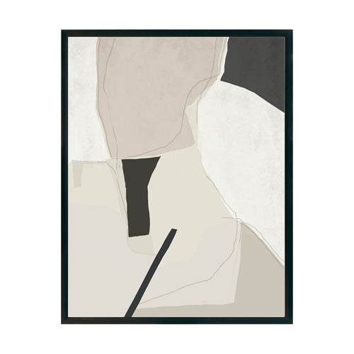 Composición Beige y Negro - Minimalismo Neutro - Studio MagArt