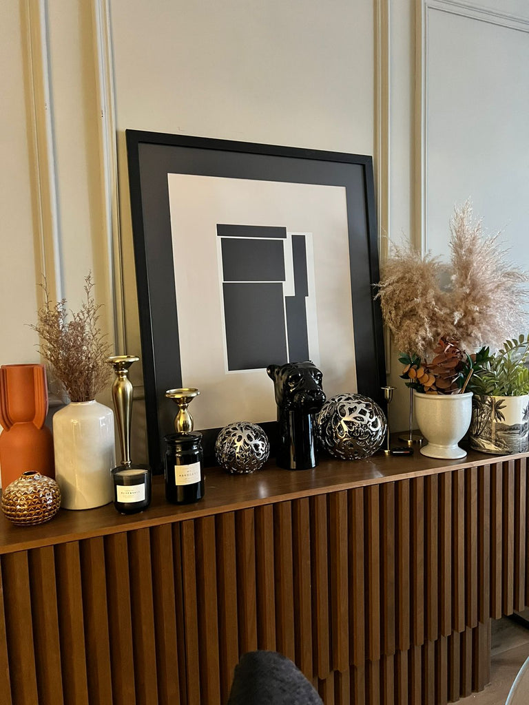 Abstracto Geométrico Negro cuadro decorativo moderno para hogar | Studio MagArt