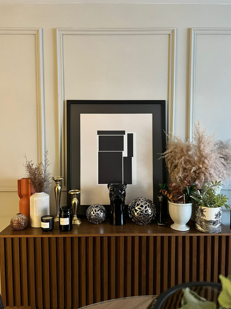 Abstracto Geométrico Negro cuadro decorativo moderno para hogar | Studio MagArt