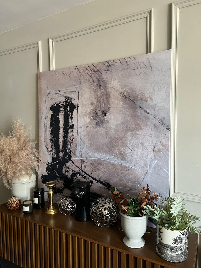 Abstracto Negro Beige46 cuadro decorativo moderno para hogar | Studio MagArt