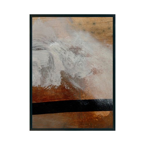 Abstracto Negro Blanco Naranja 013 cuadro decorativo moderno para hogar | Studio MagArt