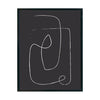Abstracto Negro Linea Blanca 42 cuadro decorativo moderno para hogar | Studio MagArt