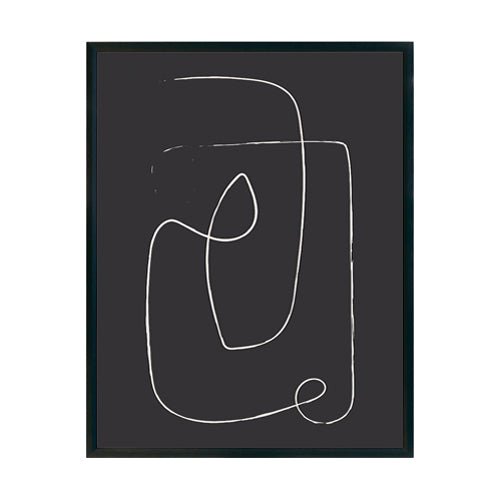Abstracto Negro Linea Blanca 42 cuadro decorativo moderno para hogar | Studio MagArt