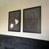 Abstracto Negro Linea Blanca 42 cuadro decorativo moderno para hogar | Studio MagArt