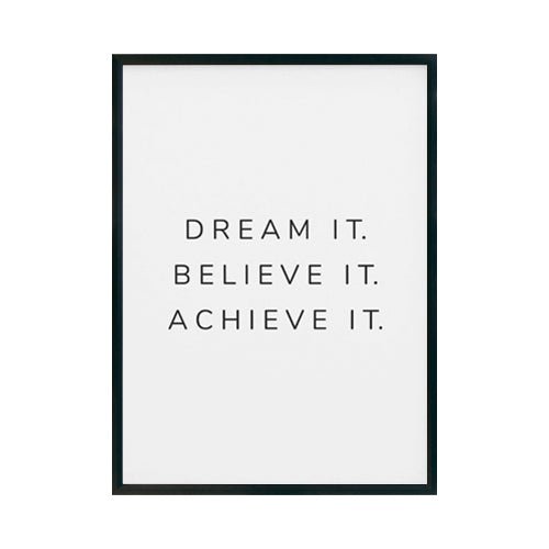 Dream It Believe It cuadro decorativo para sala moderna | arte para hogar | Studio MagArt
