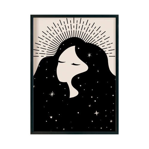 Mujer Blanco y Negro cuadro decorativo para sala moderna | arte para hogar | Studio MagArt