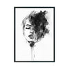 Mujer Minimalista Blanco y Negro cuadro decorativo para sala moderna | arte para hogar | Studio MagArt