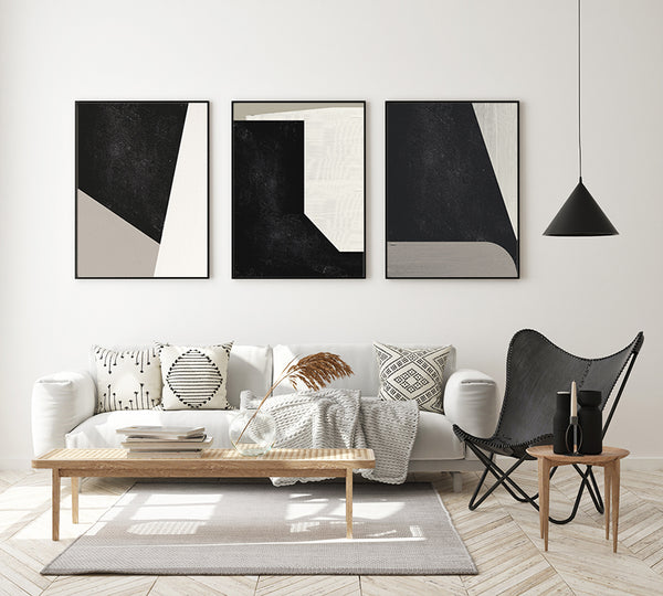 Abstracto Negro Beige Gris 36 - Studio MagArt