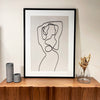 Silueta en Línea Continua - Arte Femenino Minimalista cuadro decorativo para sala moderna | arte para hogar | Studio MagArt