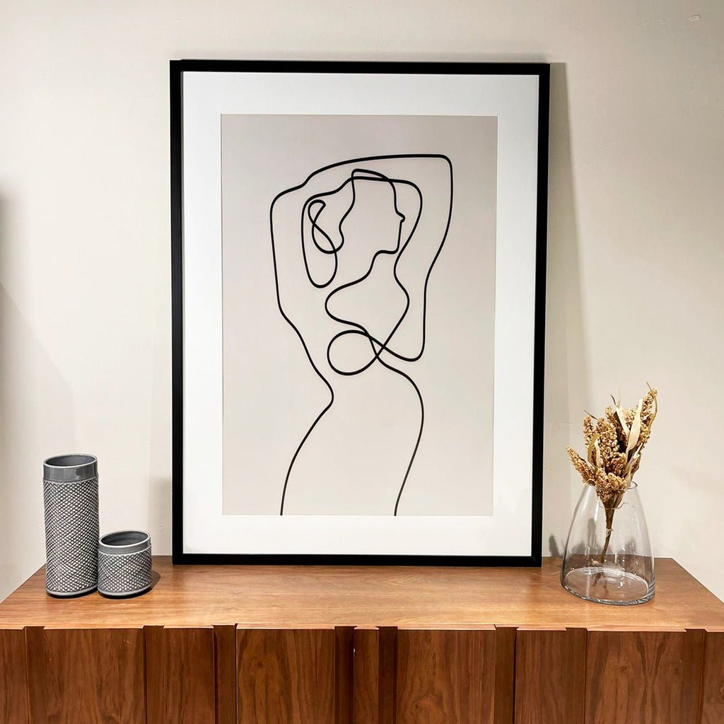 Silueta en Línea Continua - Arte Femenino Minimalista cuadro decorativo para sala moderna | arte para hogar | Studio MagArt