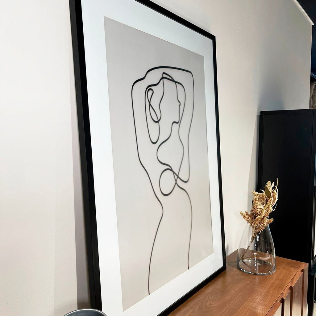 Silueta en Línea Continua - Arte Femenino Minimalista cuadro decorativo para sala moderna | arte para hogar | Studio MagArt