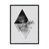 Triangulo Minimalista Blanco y Negro cuadro decorativo para sala moderna | arte para hogar | Studio MagArt